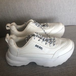 Chunky white sneakers